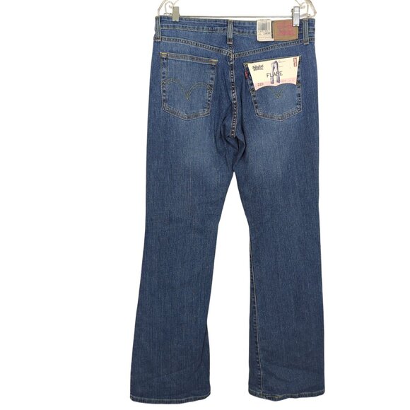 Vintage Y2K Levi’s 519 Flare Jeans Women’s Sz 13 Long Stretch Slim Fit Mid rise - Picture 3 of 15